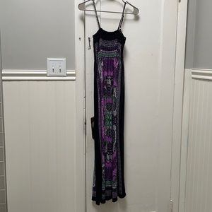 Beautiful purple and green maxi dress